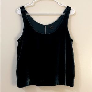 Green velvet jcrew tank